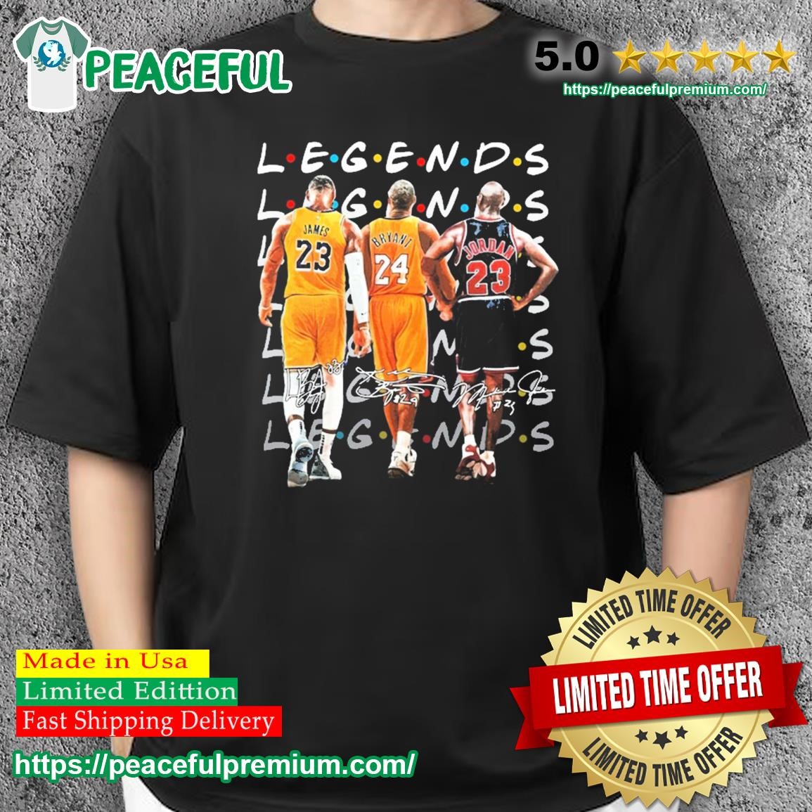Lebron James Michael Jordan Kobe Bryant T-Shirt 