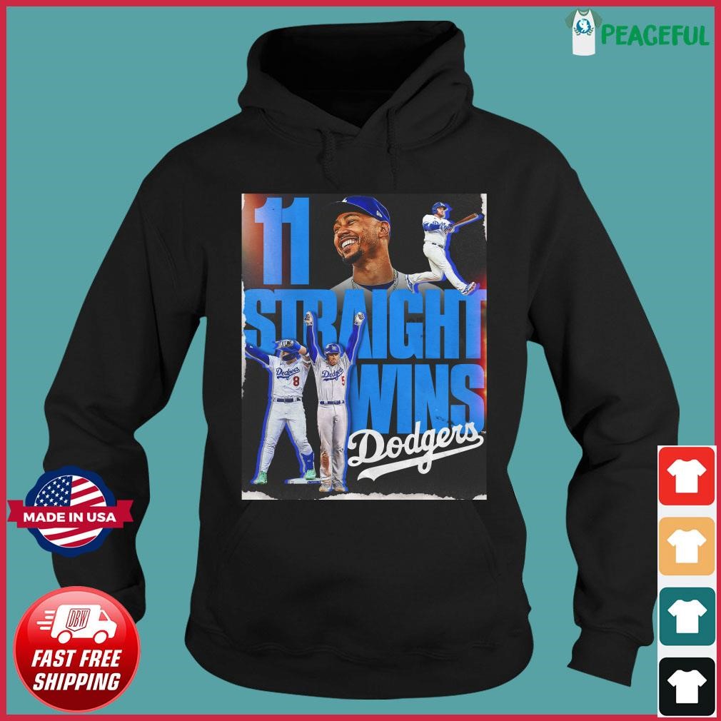 Los angeles dodgers 11 straight wins 2023 shirt, hoodie, sweater, long  sleeve and tank top