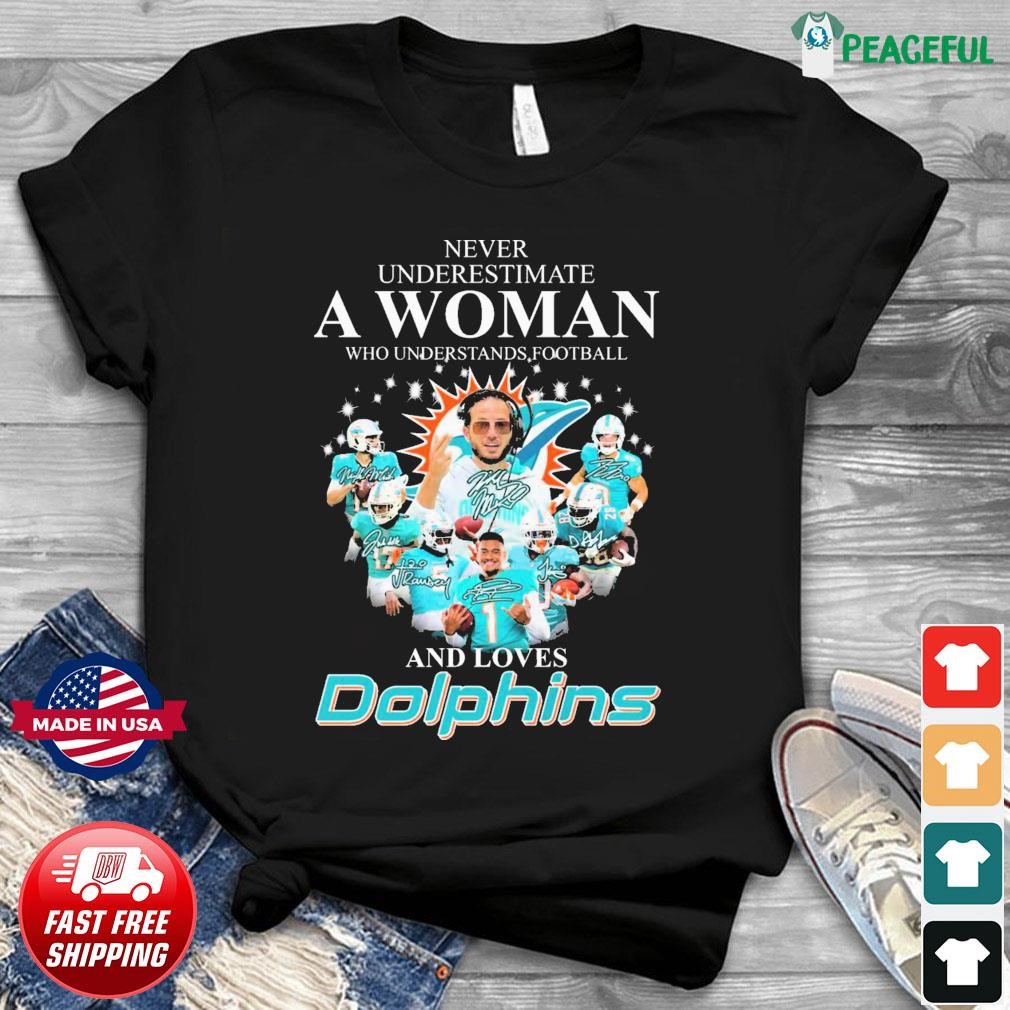 Buy Never Underestimate Women who loves woman Dolphins Shirt For Free  Shipping CUSTOM XMAS PRODUCT COMPANY