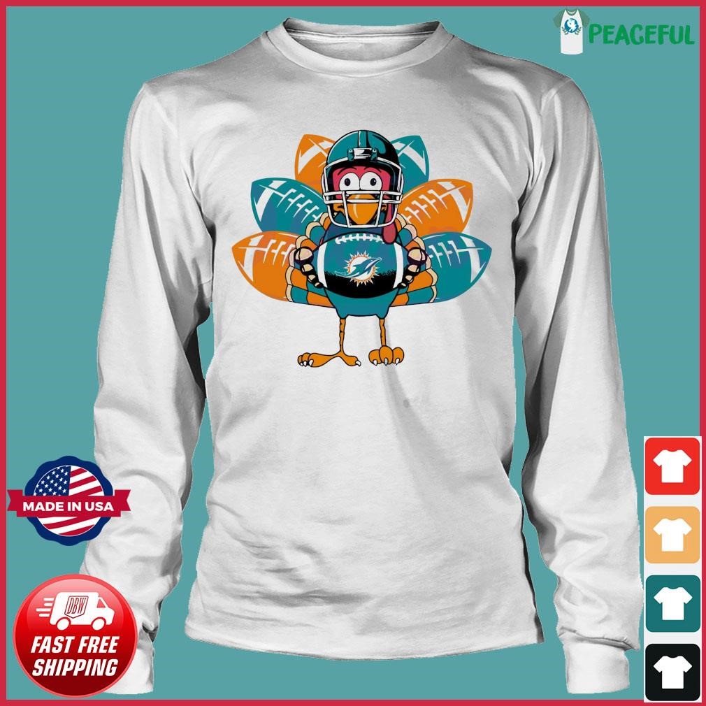 Miami Dolphins Turkey Thanksgiving Shirt - Peanutstee