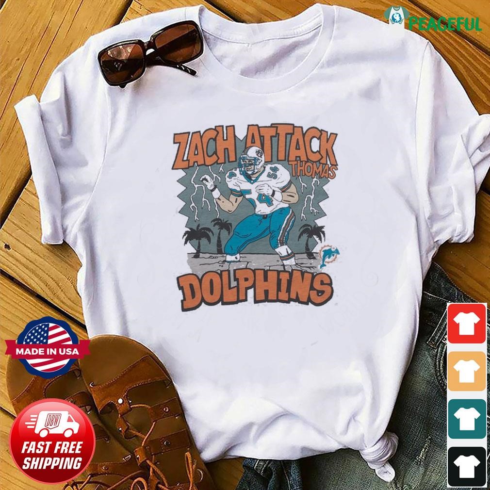 Official miami dolphins zach attack thomas dolphins shirt, hoodie, sweater, long  sleeve and tank top