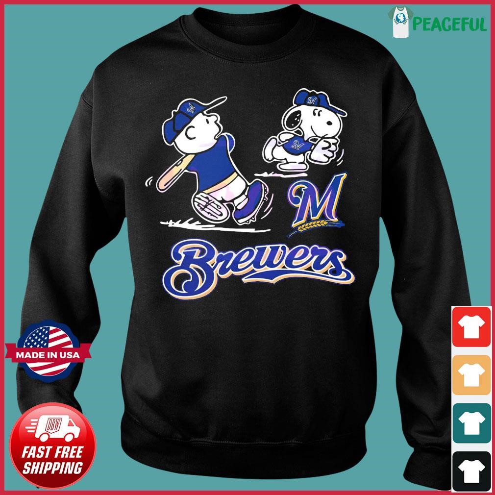 Charlie Brown And Snoopy Playing Baseball Los Angeles Dodgers Mlb 2023 T- shirt,Sweater, Hoodie, And Long Sleeved, Ladies, Tank Top