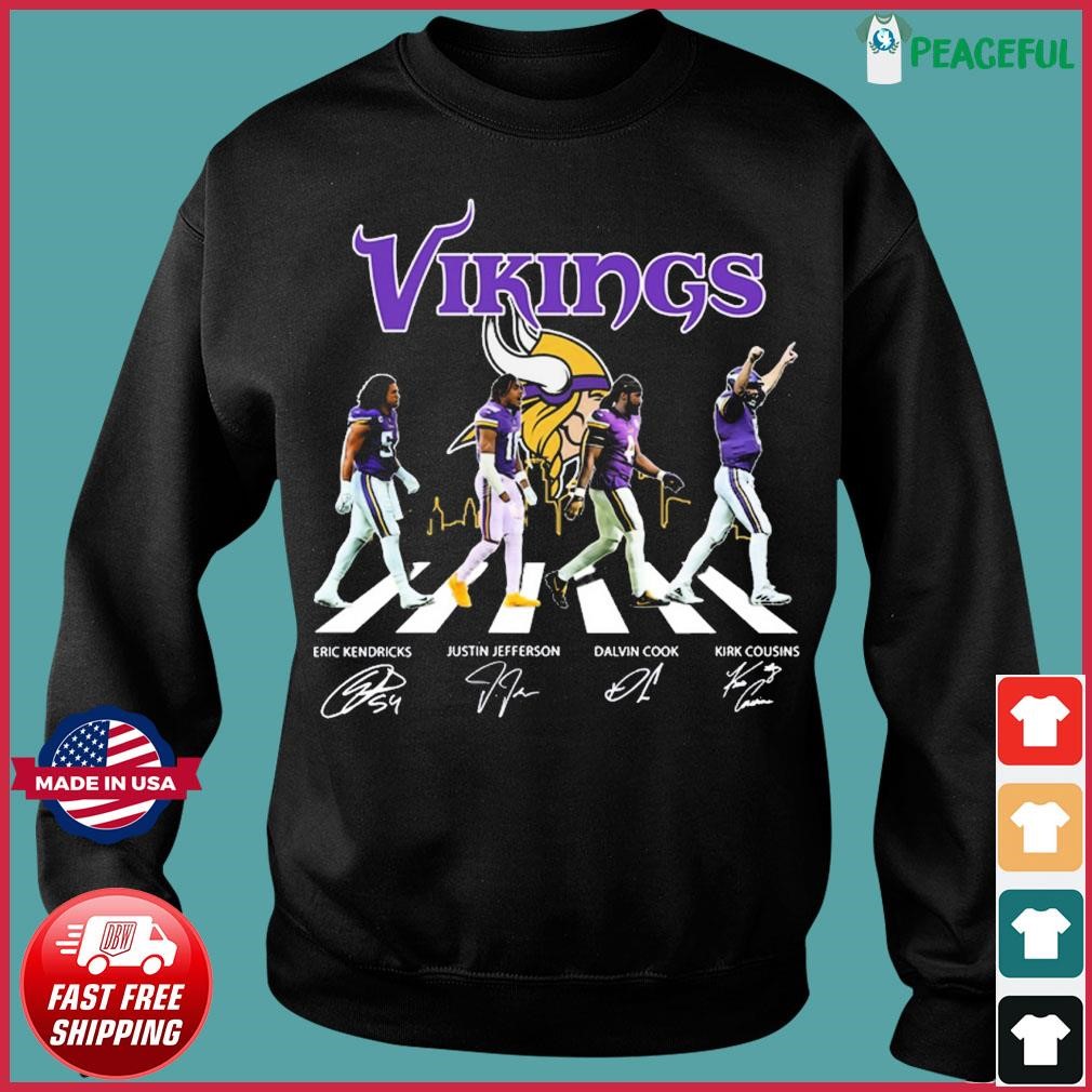 Minnesota Vikings Abbey Road Eric Kendricks Justin Jefferson Dalvin Cook  And Kirk Cousins Shirt, hoodie, sweater, long sleeve and tank top