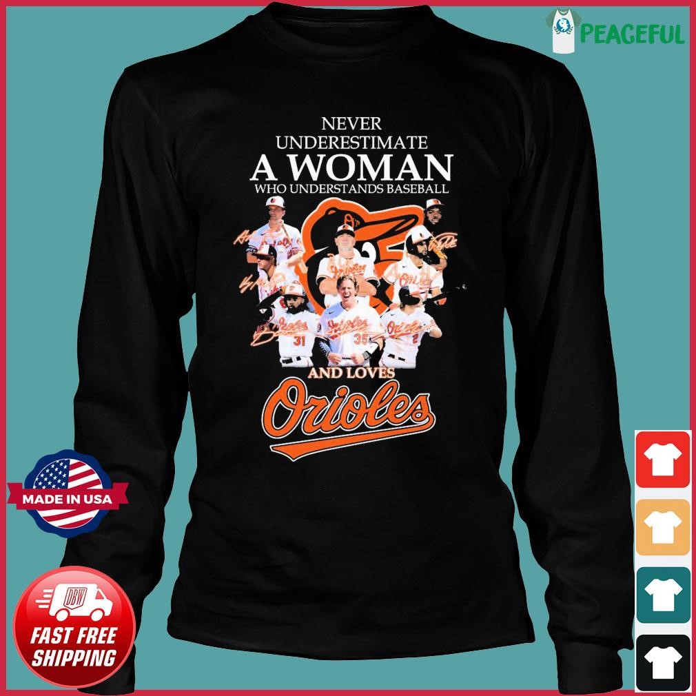 Never Underestimata Who Understands Baseball And Love Baltimore Orioles T  Shirt