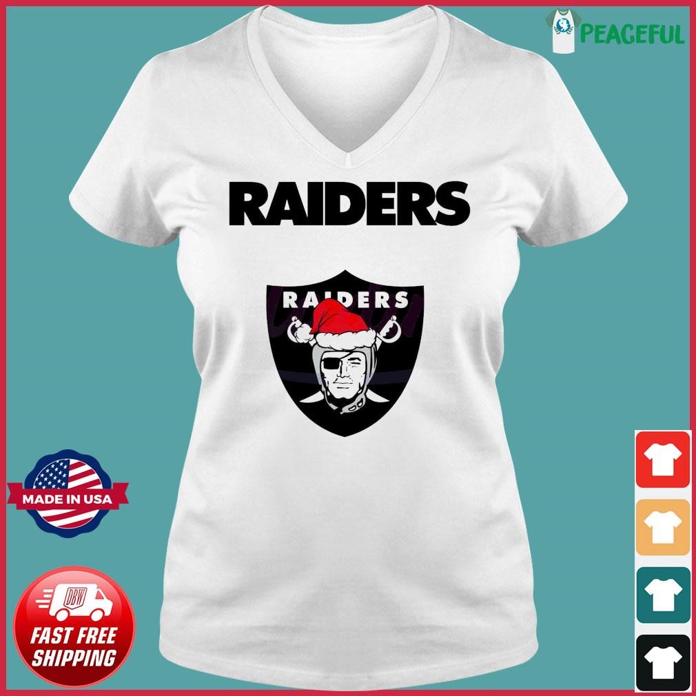 Oakland Raiders NFL Polyester V-Neck T-Shirt