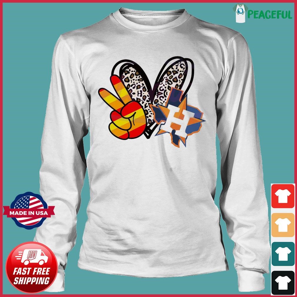 Official Peace Love Astros Houston Astros 2023 Shirt - Teespix