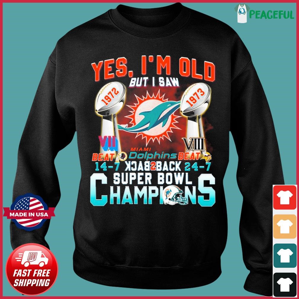 Vintage Miami Dolphins Logo Shirt, Super Bowl Champions Football