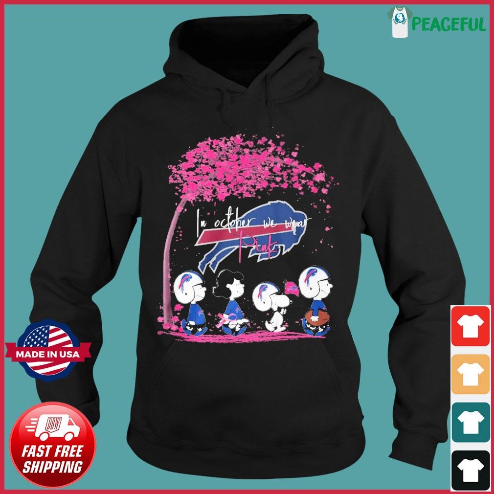 Peanuts Characters Buffalo Bills In October We Wear Pink Shirt - Teespix -  Store Fashion LLC