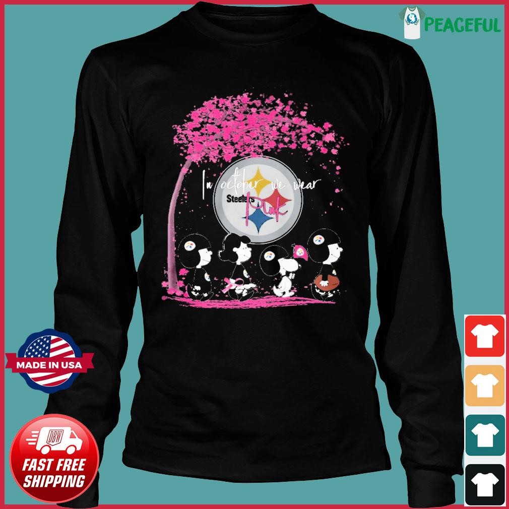 Peanuts Characters Pittsburgh Steelers In October We Wear Pink