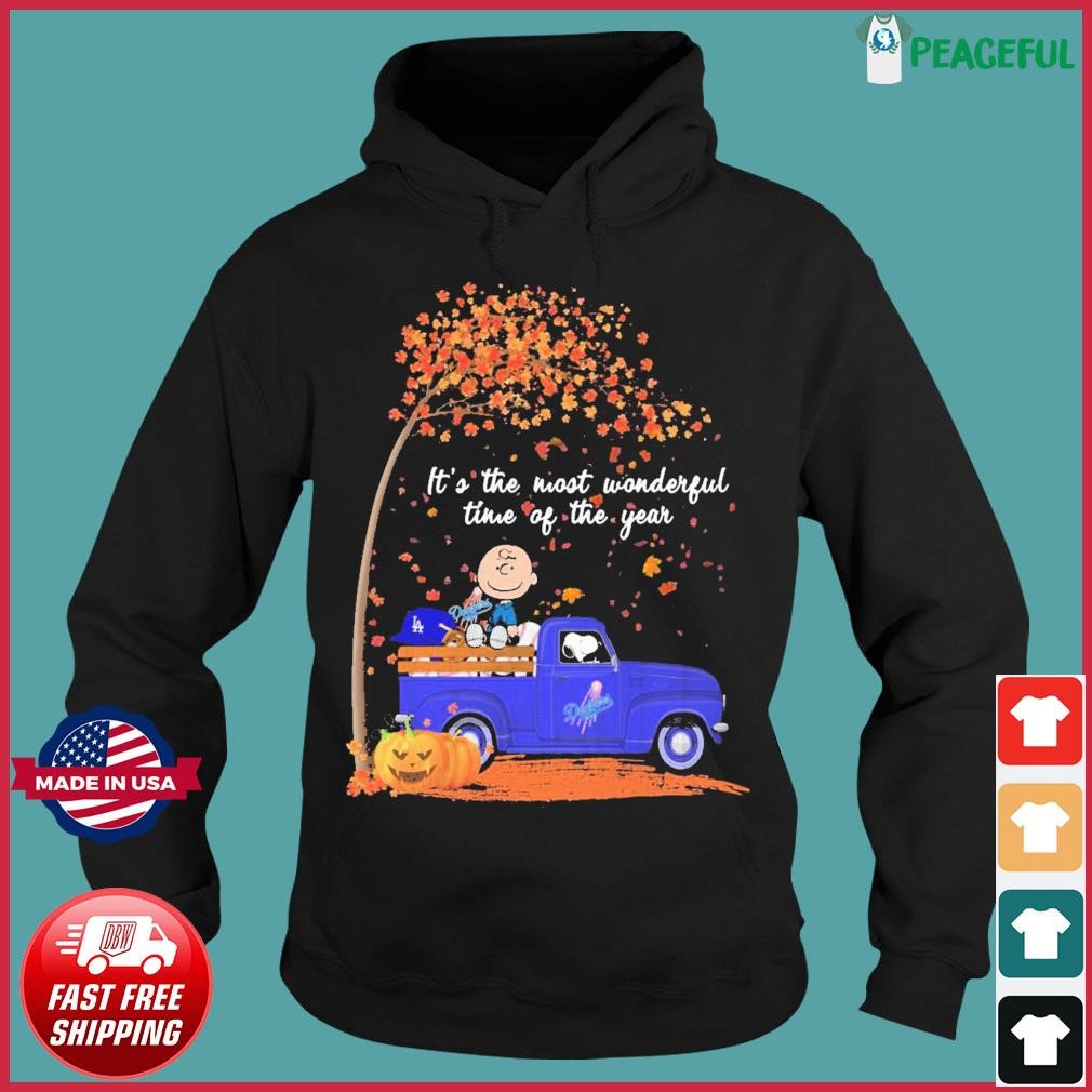 Peanuts Snoopy And Charlie Brown Los Angeles Dodgers It's The Most  Wonderful Time Of The Year Shirt, hoodie, sweater, long sleeve and tank top