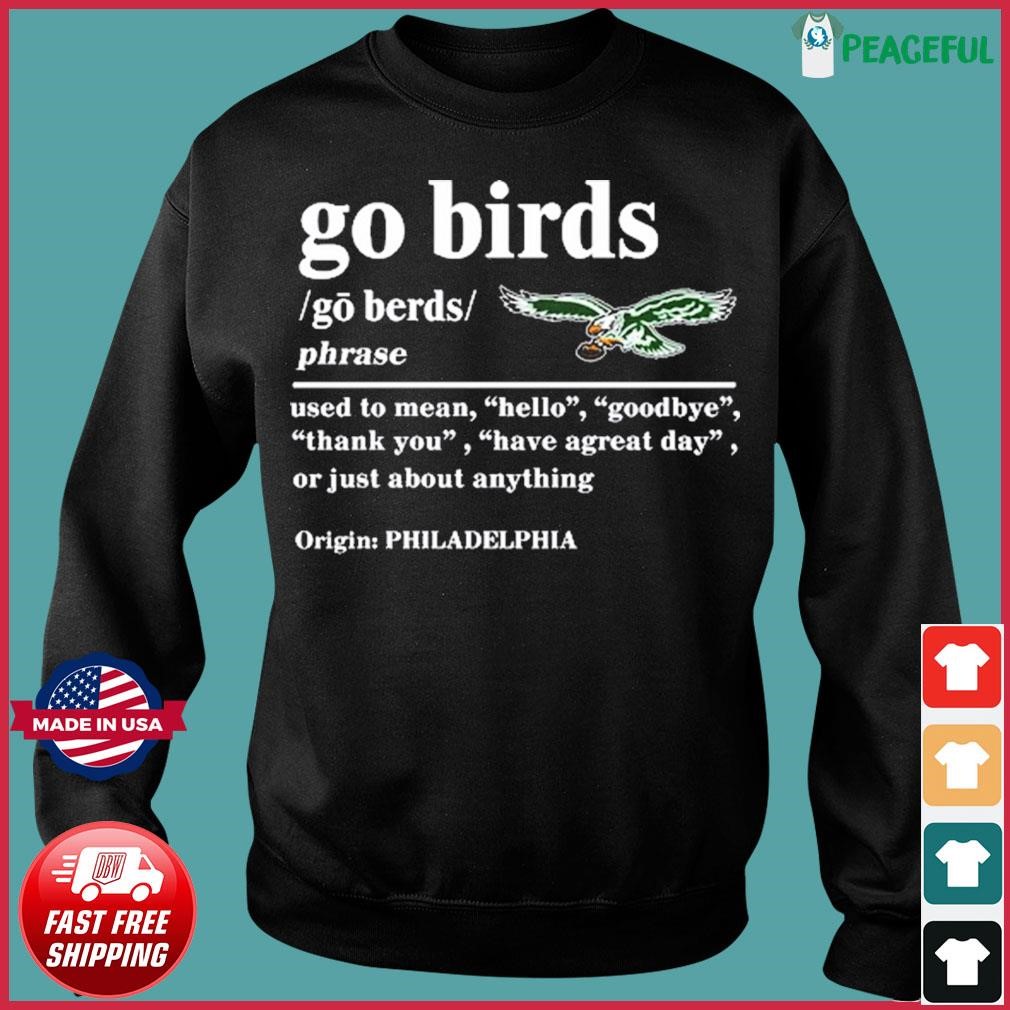 Go Birds License Plate Tee Shirt Hoodie Tank-Top Quotes