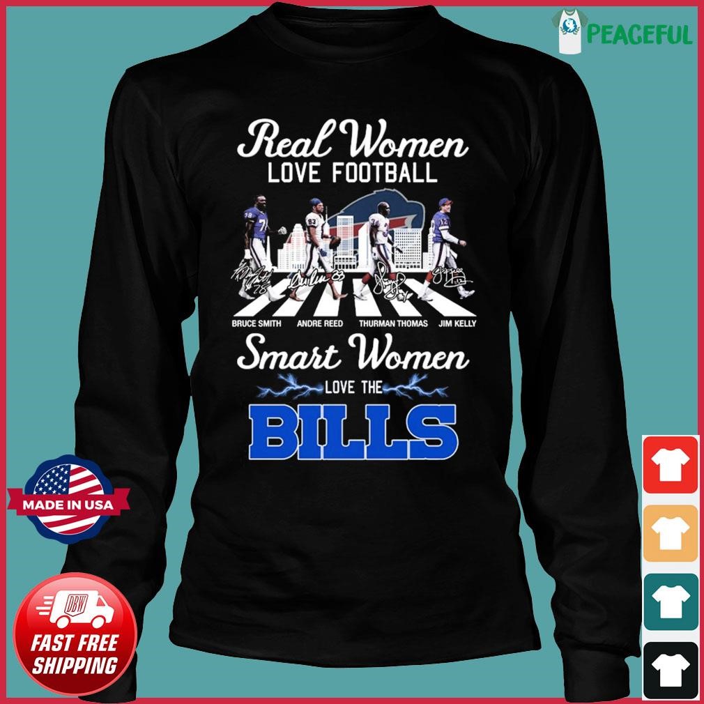 Real Women Love Football Smart Women Love The Buffalo Bills Abbey Road  Signatures Shirt, hoodie, sweater, long sleeve and tank top