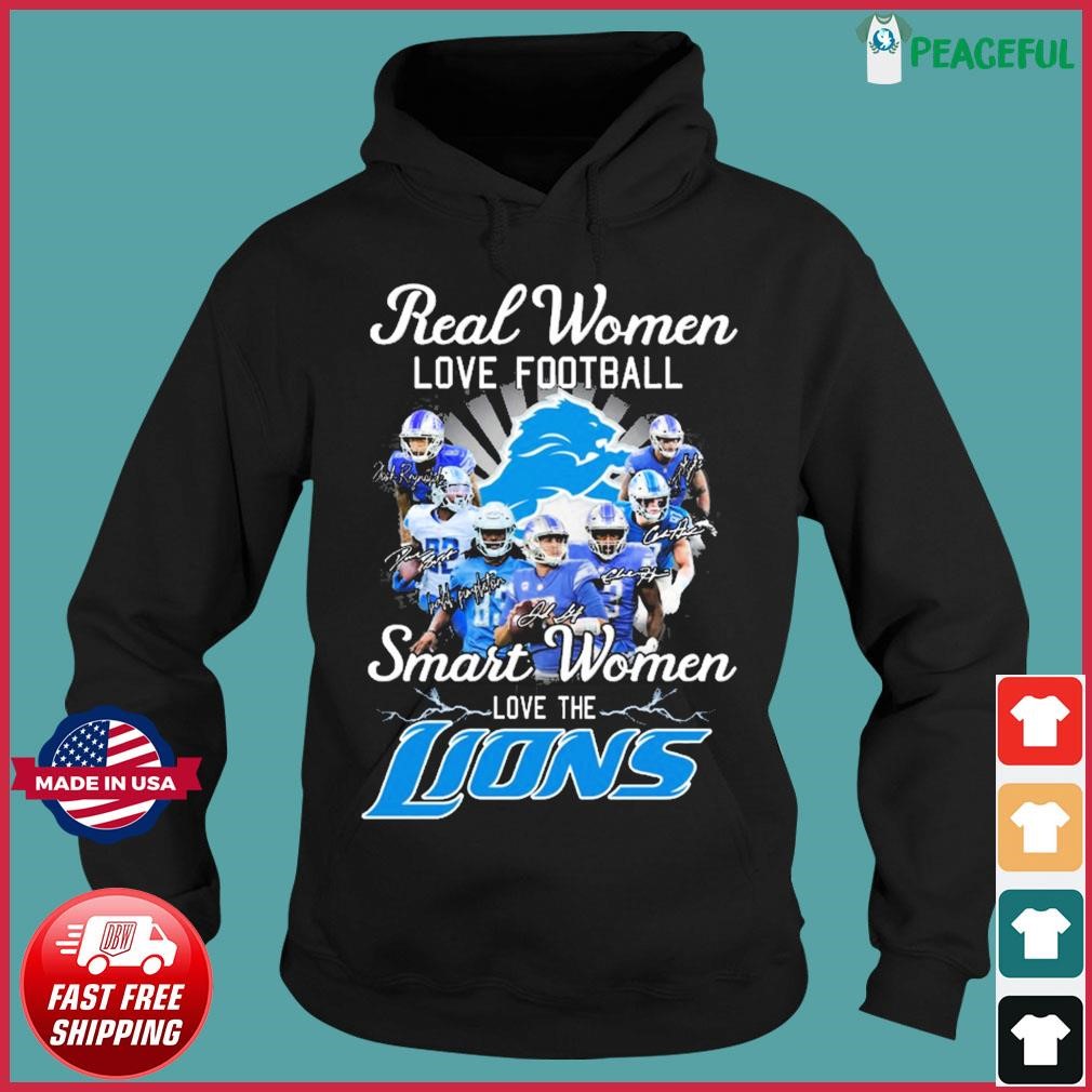 Official real Women Love Football Smart Women Love The Detroit Lions T Shirt,  hoodie, sweater, long sleeve and tank top