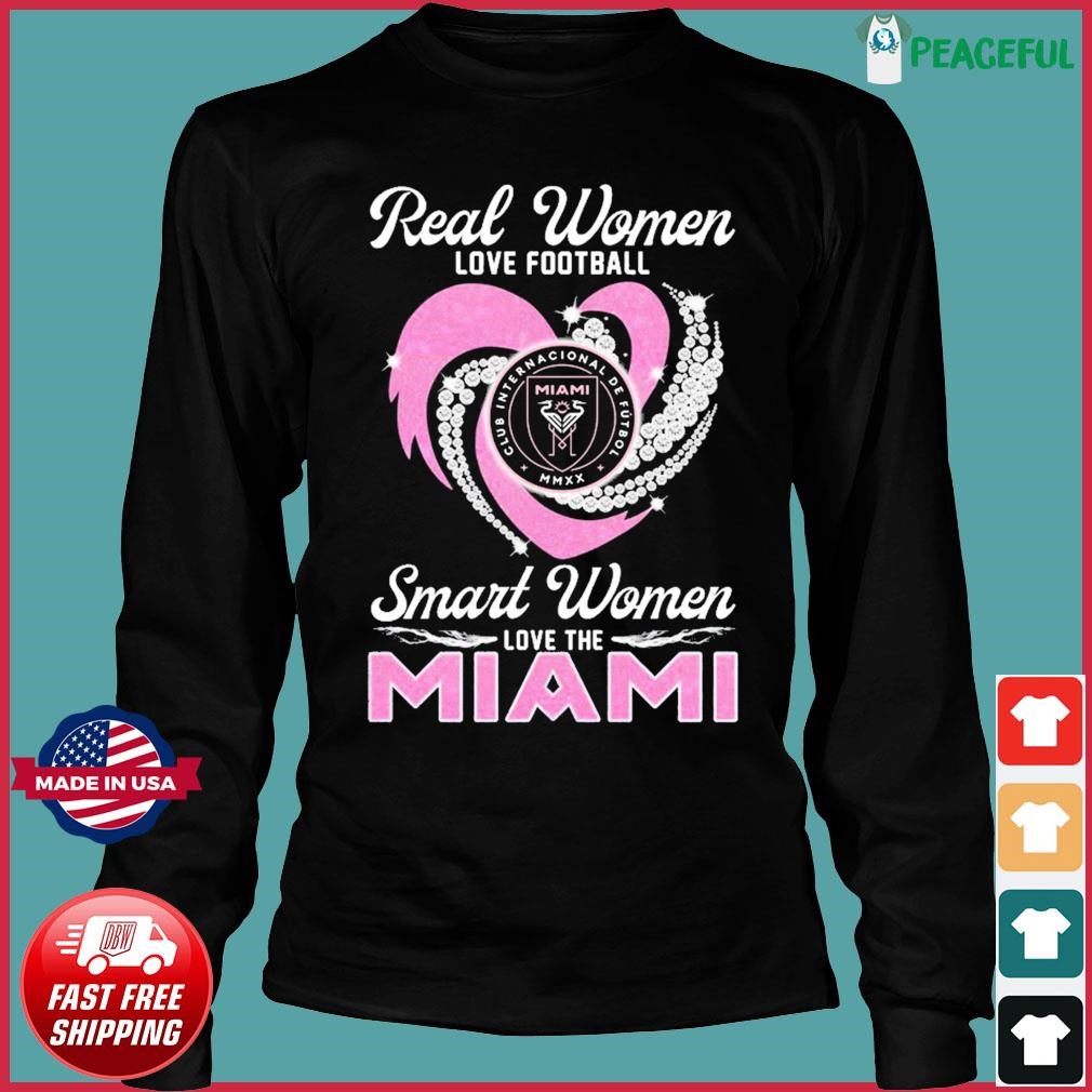 Real women love football smart women love the Miami Dolphins heart logo  gift shirt, hoodie, sweater, long sleeve and tank top