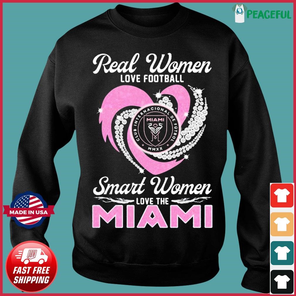 Real women love football smart women love the Miami Dolphins heart logo  gift shirt, hoodie, sweater, long sleeve and tank top