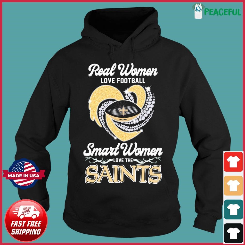 Real women love football smart women love the Saints heart logo shirt,  hoodie, sweater, long sleeve and tank top