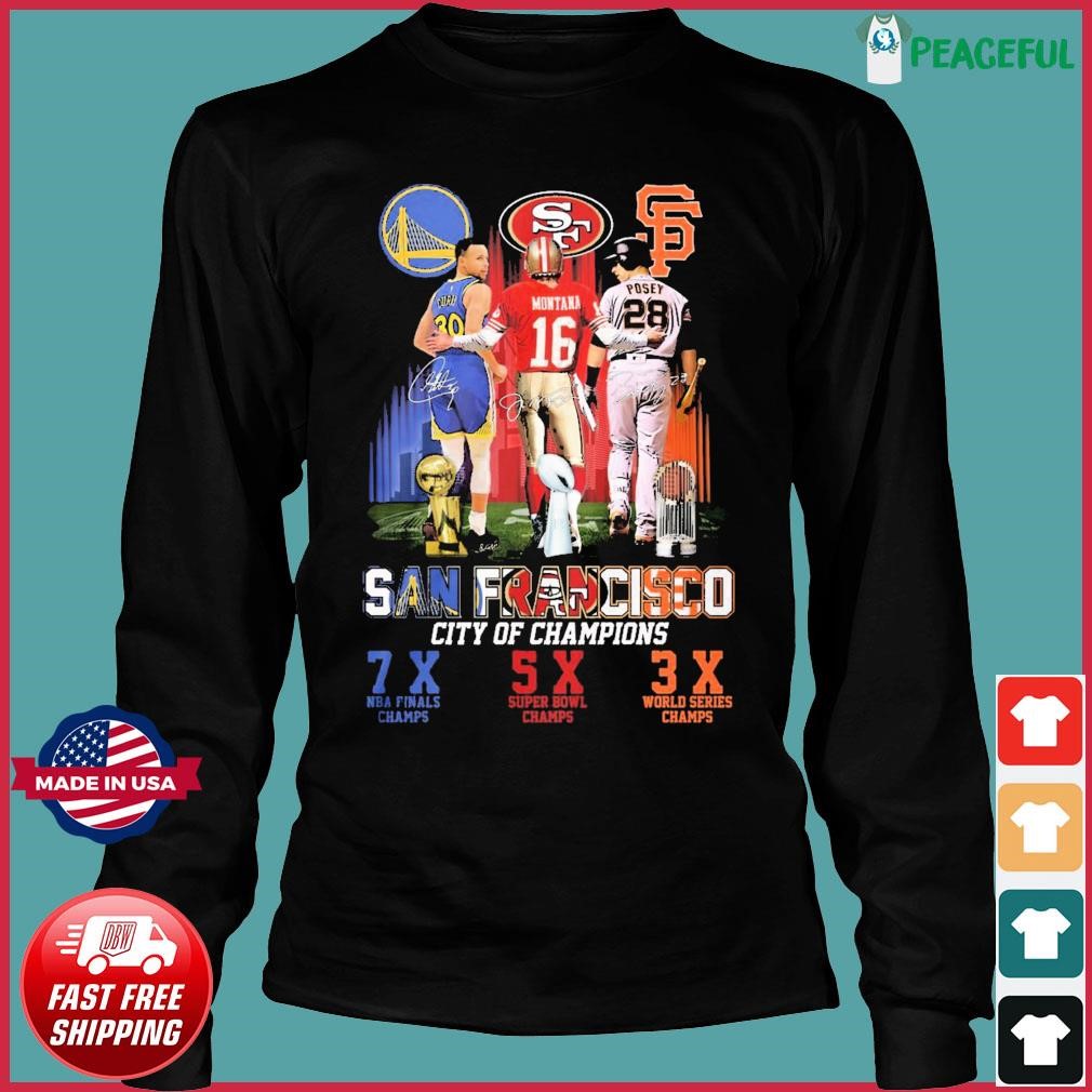 San Francisco Cityof Champions Buster Posey Joe Montana Stephen