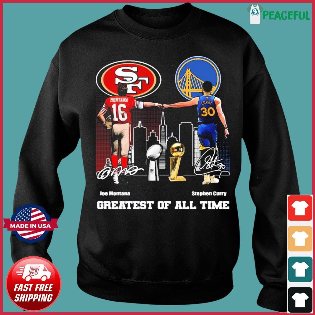 San Francisco Joe Montana And Stephen Curry Greatest Of All Time Signatures  Shirt - Shibtee Clothing