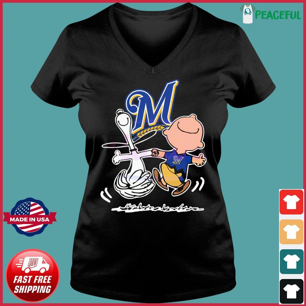 Official Snoopy And Charlie Brown Team Milwaukee Brewers Shirt