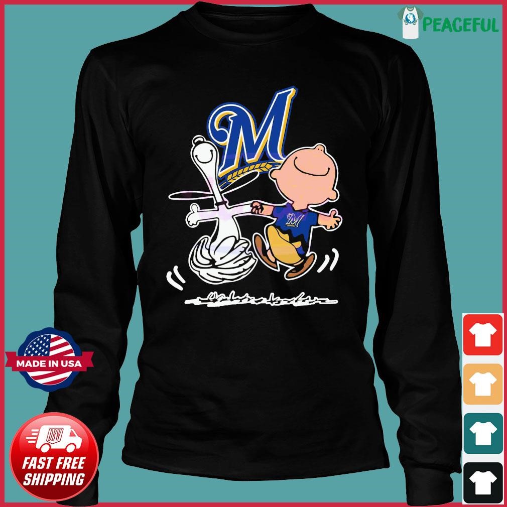 Snoopy And Charlie Brown Team Milwaukee Brewers Shirt, hoodie