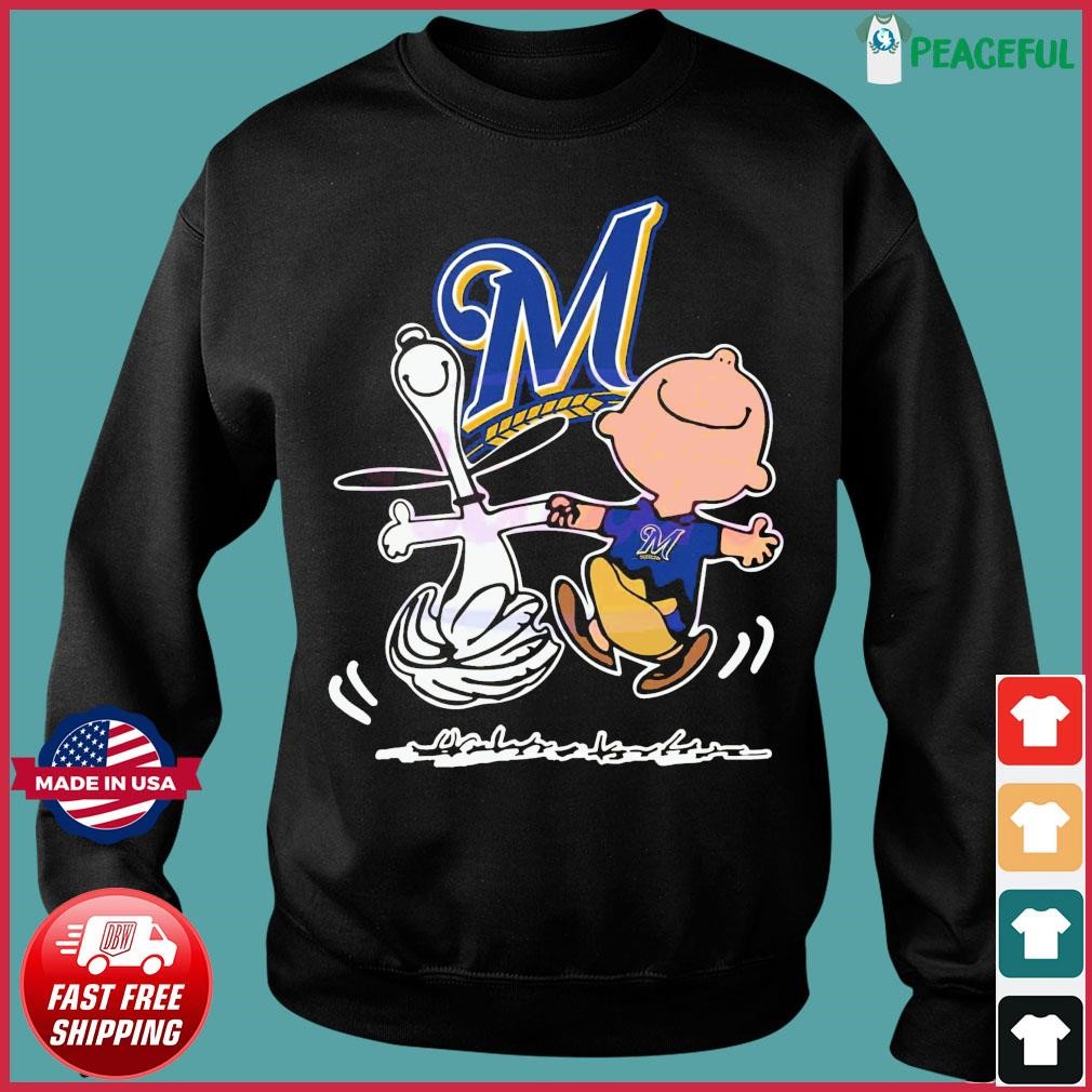Snoopy And Charlie Brown Team Milwaukee Brewers Shirt, hoodie