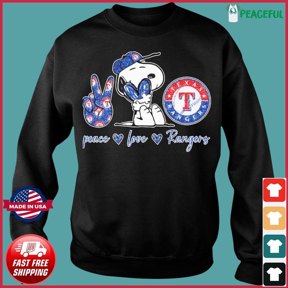 Peace Love Texas Rangers Shirt - High-Quality Printed Brand