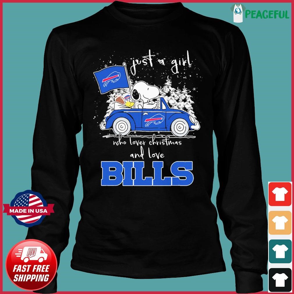 Snoopy just a girl who lover Christmas and love Buffalo Bills gift