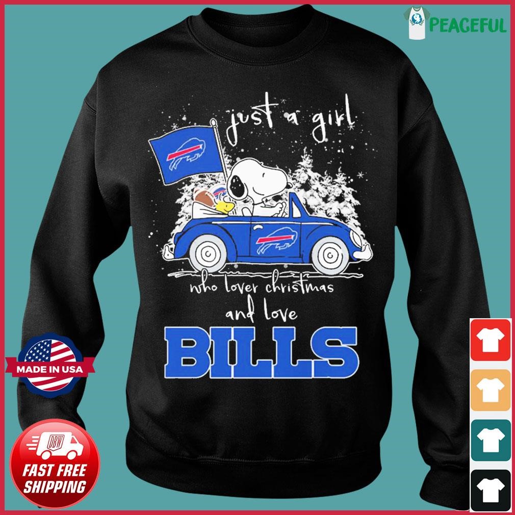 Snoopy just a girl who lover Christmas and love Buffalo Bills gift