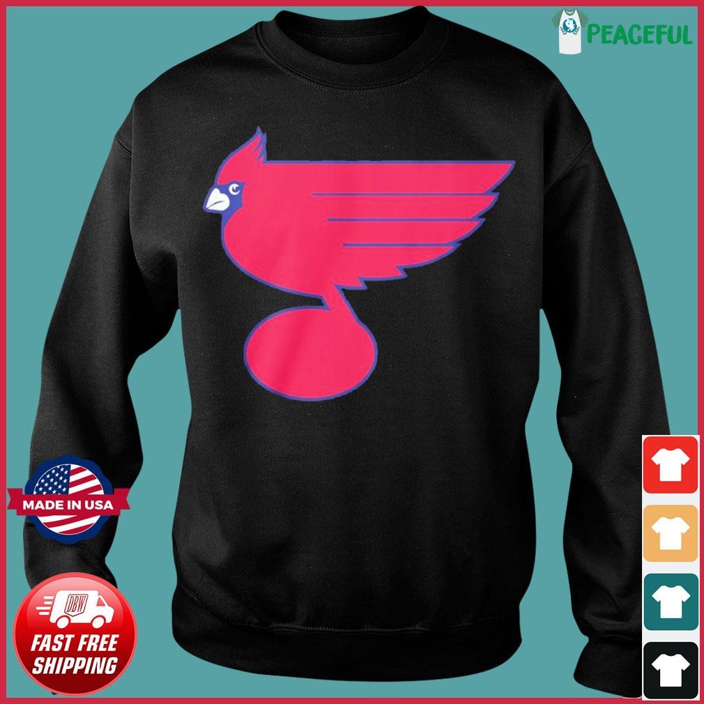 St Louis Blues Cardinals logo mashup shirt, hoodie, sweater, long