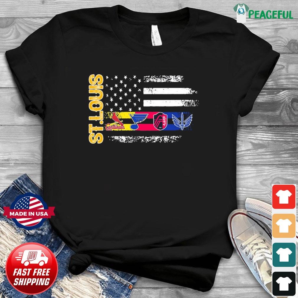 American St. Louis Cardinals St. Louis Blues T-Shirt funny shirts