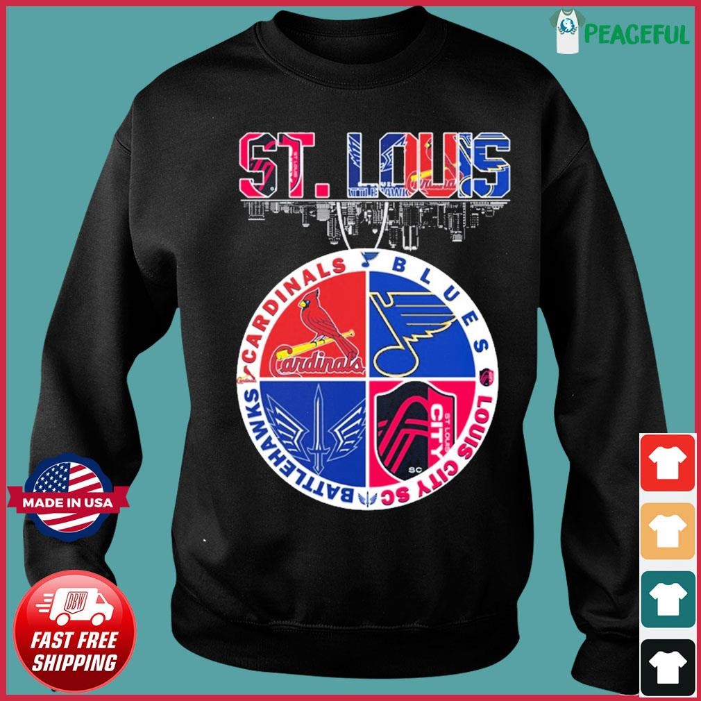 Official 2023 St Louis Sports Teams Cardinals, Blues And City Fc Logo Shirt,  hoodie, longsleeve, sweater