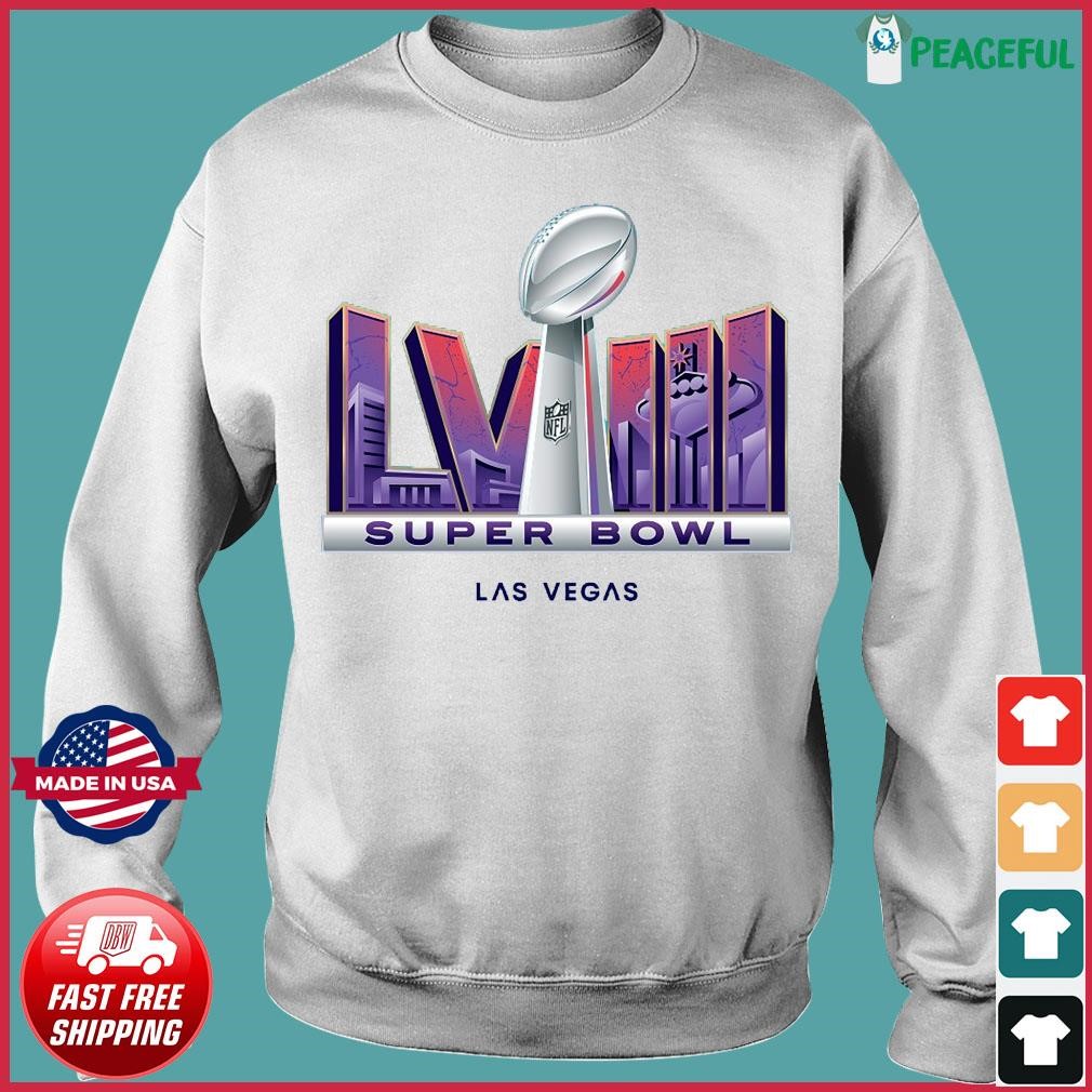 HOT NEW - The Super Bowl LVIII Las Vegas Logo 2024 Football Unisex T Shirt  S-3XL
