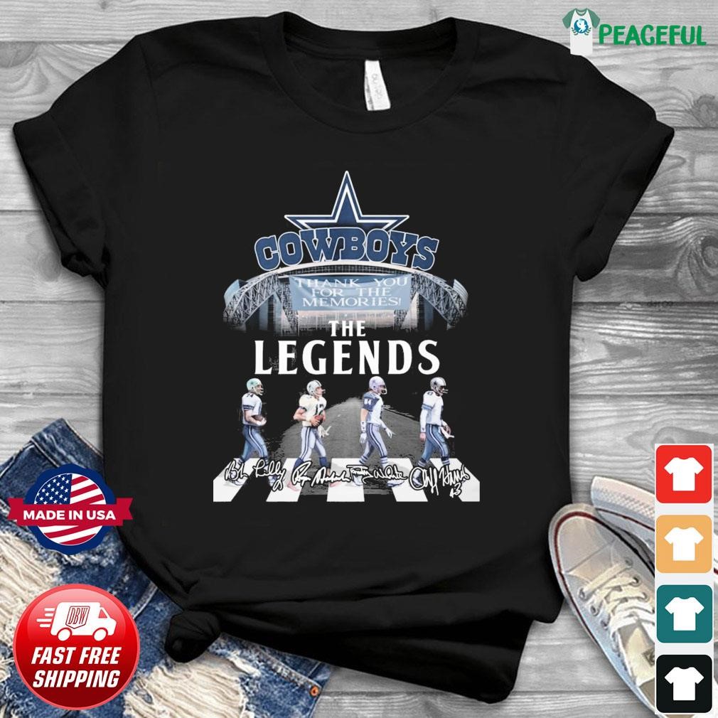 Official Dallas Cowboys The Legends Thank You For The Memories T-Shirt