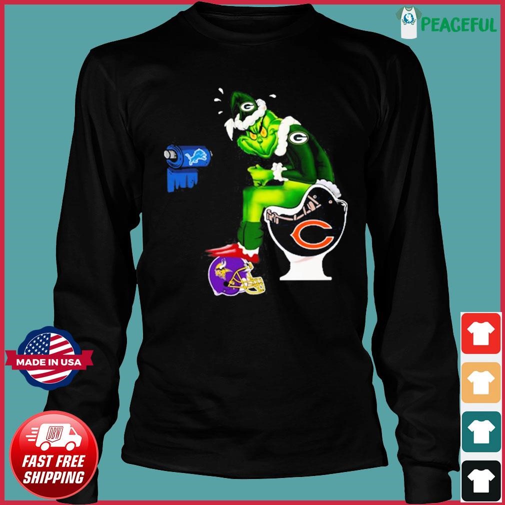 The Grinch Green Bay Packers Shitting On Toilet Chicago Bears And