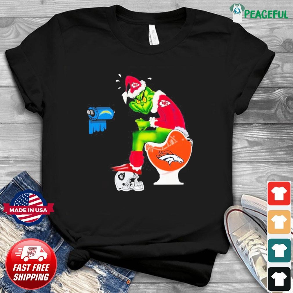 Green Bay Packers The Grinch Toilet Minnesota Vikings Chicago Bears Detroit  Lions Christmas shirt