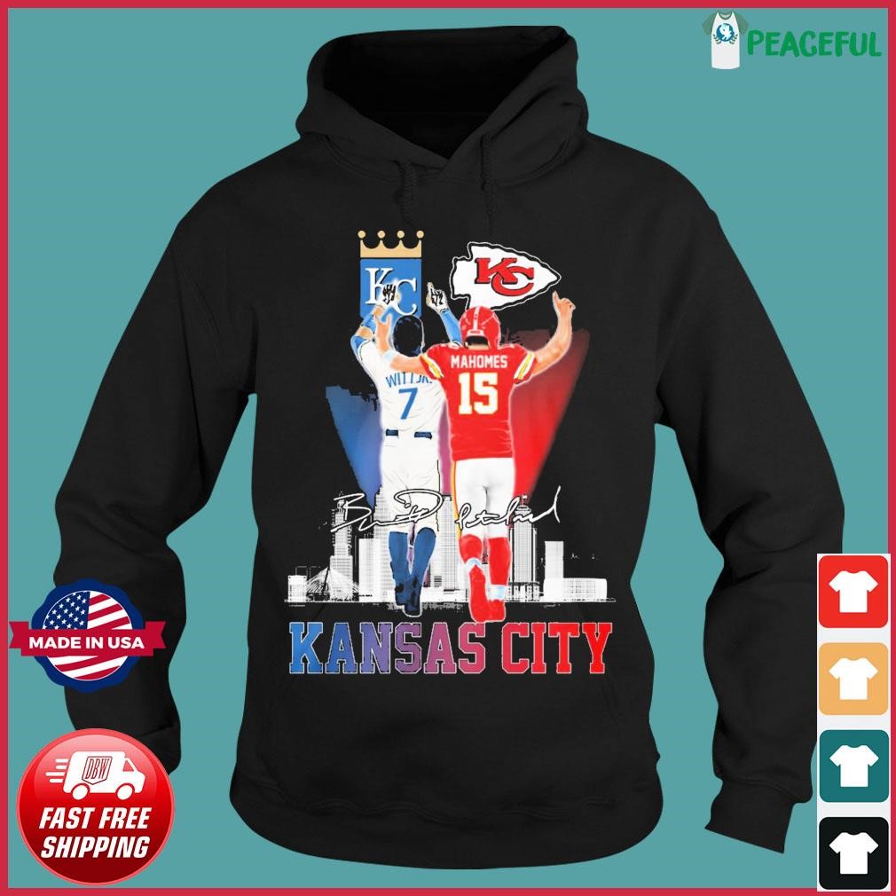 Nice kansas City Bobby Witt Jr. and Patrick Mahomes signatures shirt,  hoodie, sweater, long sleeve and tank top