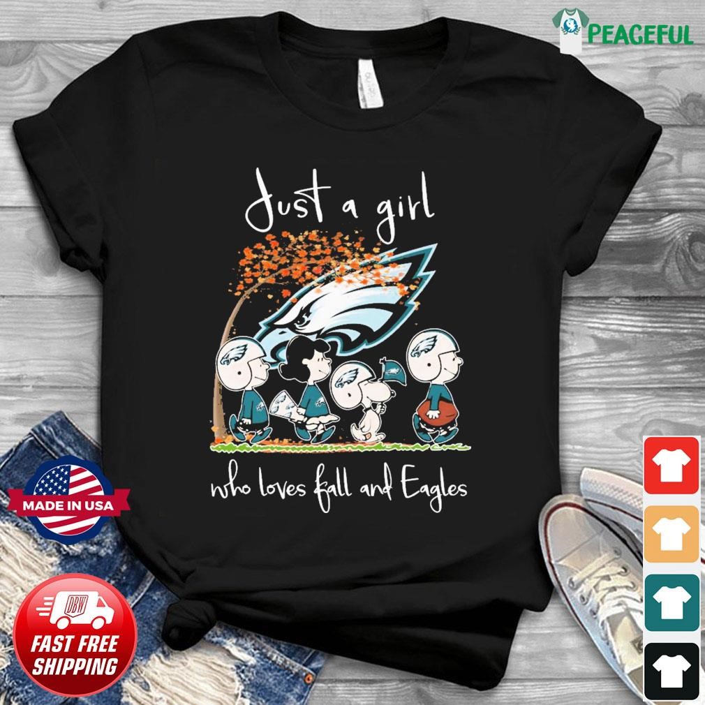 Just A Girl Who Loves Fall And Philadelphia Eagles Unisex T-Shirt