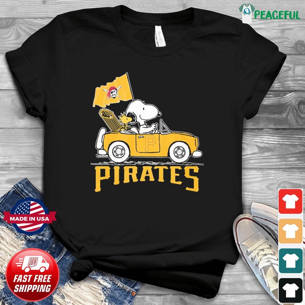 Snoopy And Woodstock Driving Car Pittsburgh Pirates Shirt