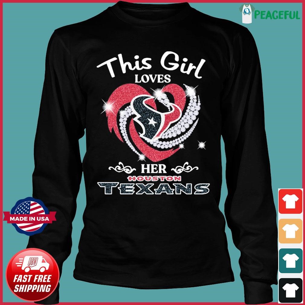 Official Houston Texans Heart 2023 T-Shirt, hoodie, sweater, long