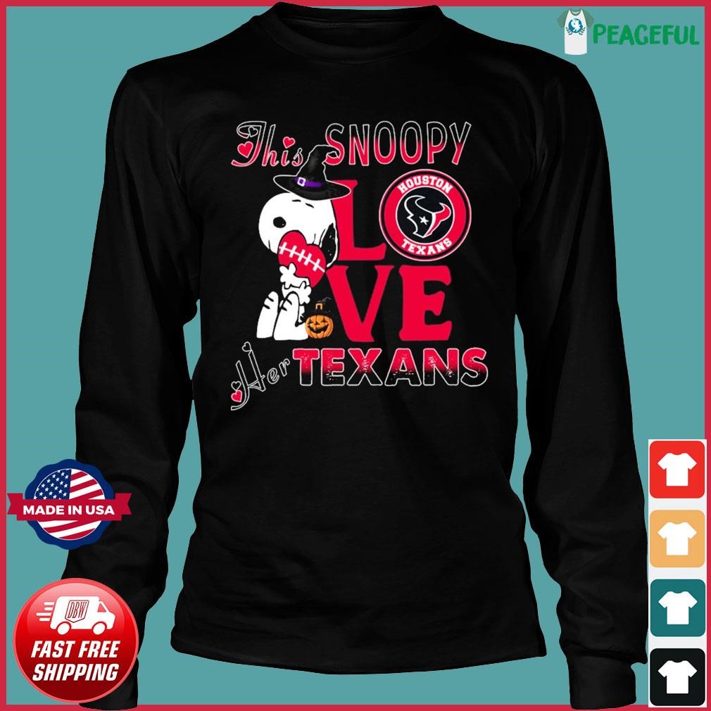 This Snoopy Love Her Houston Texans Halloween Shirt, hoodie, sweater, long  sleeve and tank top