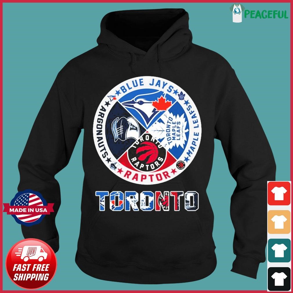 Toronto Blue Jays Argonauts Raptor Maple Leafts circle logo sport shirt,  hoodie, sweater, long sleeve and tank top
