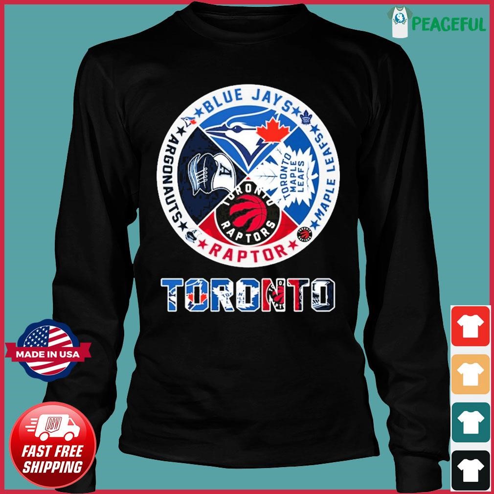 Toronto Blue Jays Argonauts Raptor Maple Leafts circle logo sport shirt,  hoodie, sweater, long sleeve and tank top