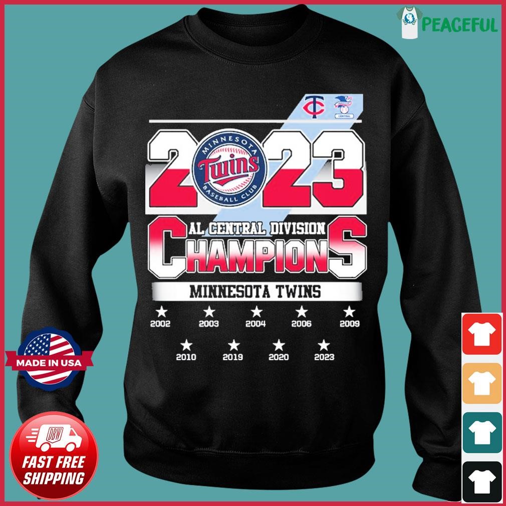 Minnesota Baseball Club Twins 2023 Al Central Division Champions Minnesota  Twins shirt, hoodie, sweater, long sleeve and tank top