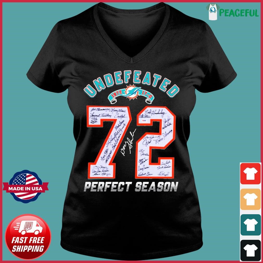 Miami Dolphins Undefeated 1972 72 perfect season signatures shirt