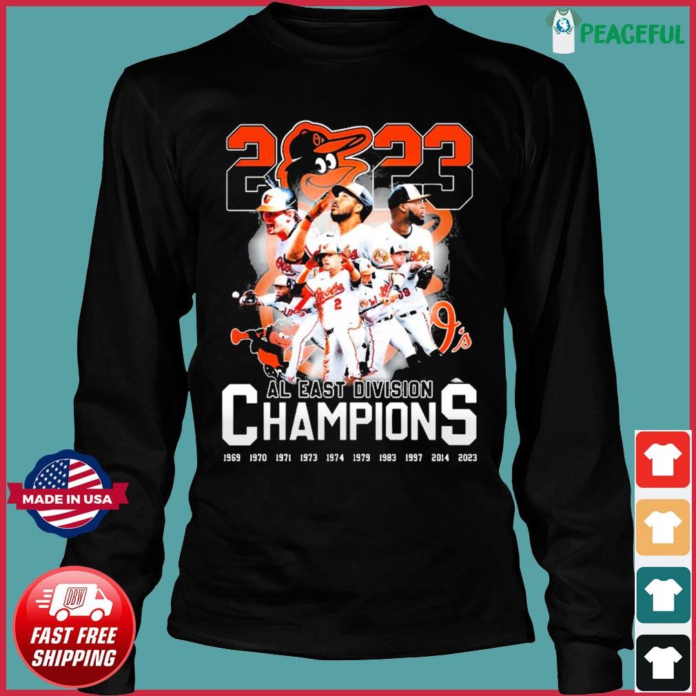 Quality 2023 O's AL East Champions Baltimore Orioles Team Unisex T-Shirt -  Roostershirt