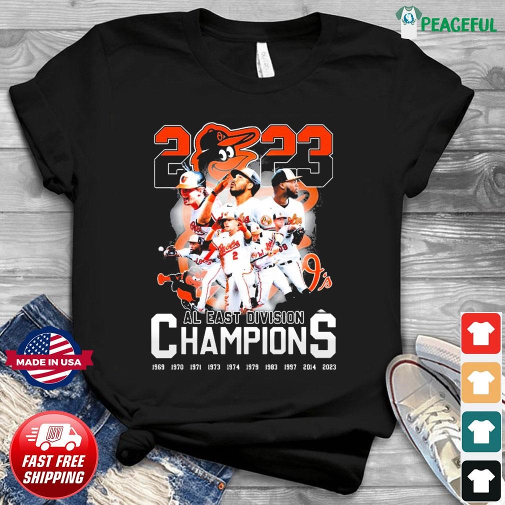 Quality 2023 O's AL East Champions Baltimore Orioles Team Unisex T-Shirt -  Roostershirt