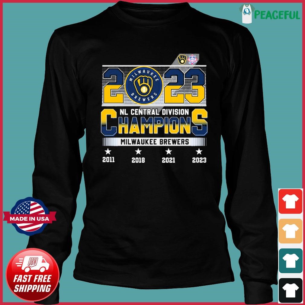 4--Time NL Central Division Champions Milwaukee Brewers shirt, hoodie,  sweater, long sleeve and tank top