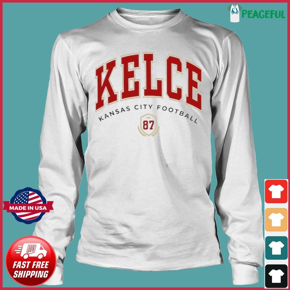 Travis Kelce 87 Kansas City Chiefs Football Shirt Longsleeve