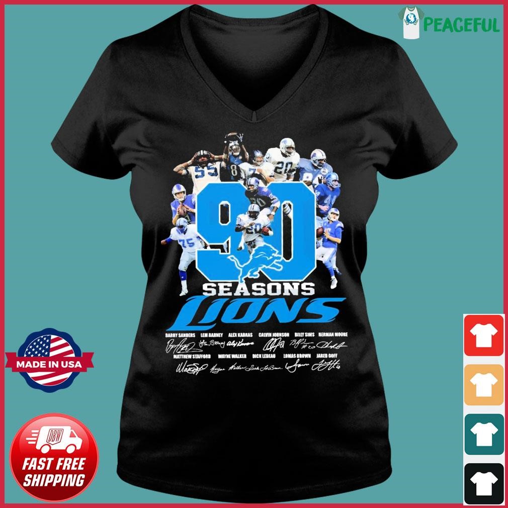 Detroit Lions Celebrate 90th Season Shirt - High-Quality Printed Brand