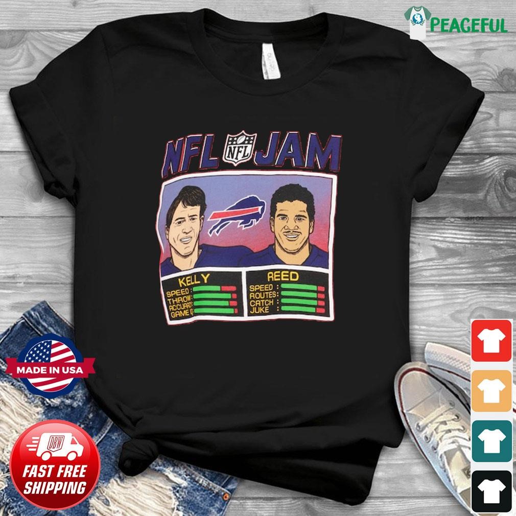 NFL Jam Buffalo Bills Allen and Diggs T-Shirt from Homage. | Officially Licensed Vintage NFL Apparel from Homage Pro Shop.